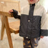 Winter children's cotton-padded jacket color matching plus velvet padded warm cotton-padded jacket